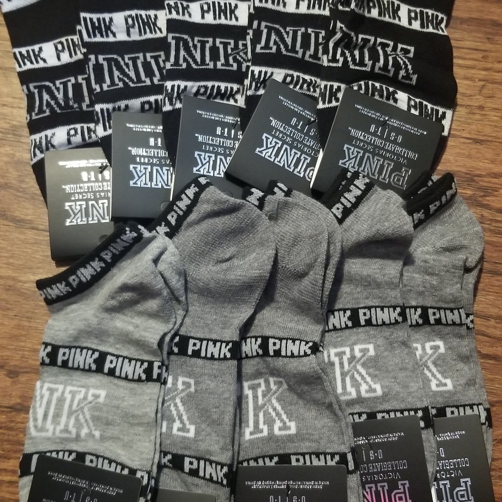 10 pairs of PINK Victoria's secret socks